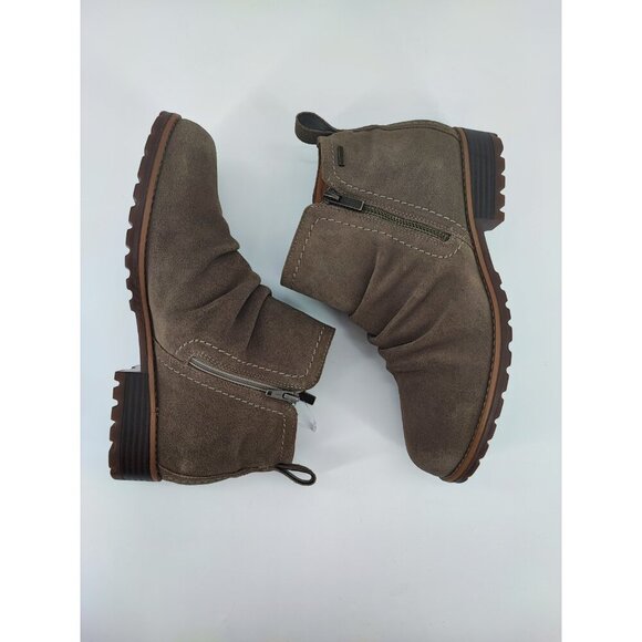 Clarks Women's Dark Taupe Suede Aspra Walk Waterproof Booties Size 9.5W US - Picture 6 of 9